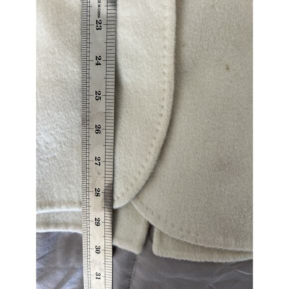Loro Piana Women’s Cashmere Coat Jacket Ivory Cream Size EU 48 US 12 Blazer - Picture 12 of 13
